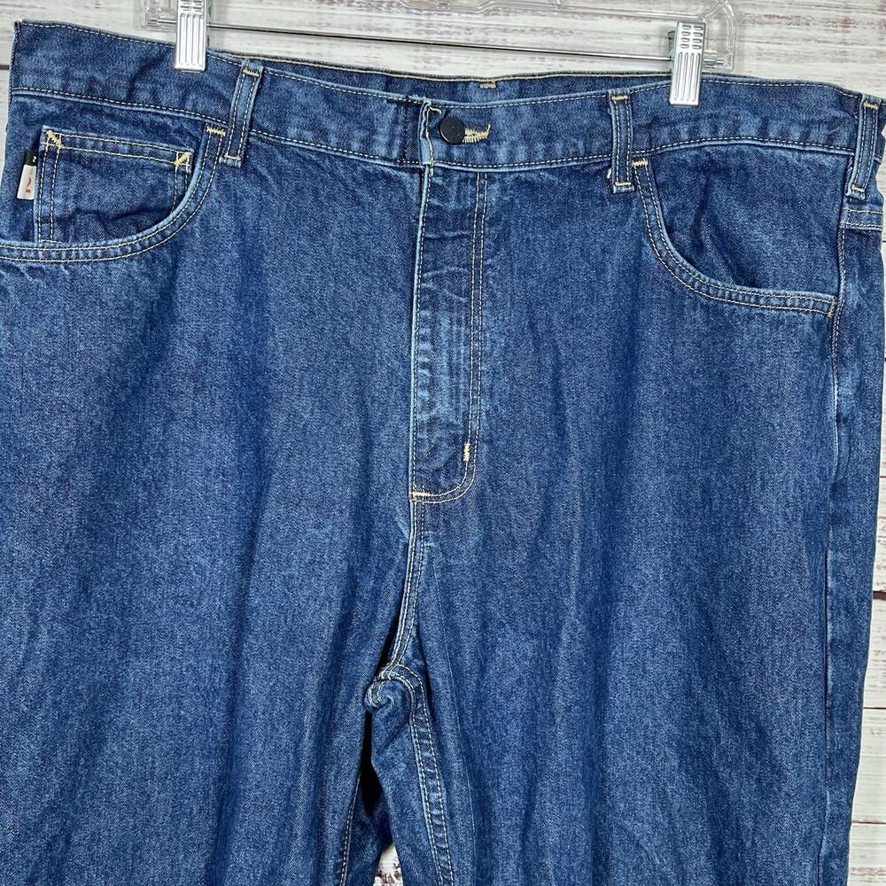 Carhartt FR Jeans Mens 40x30 Flame Resistant Relaxed Cotton FRB100-DNM Dark Wash